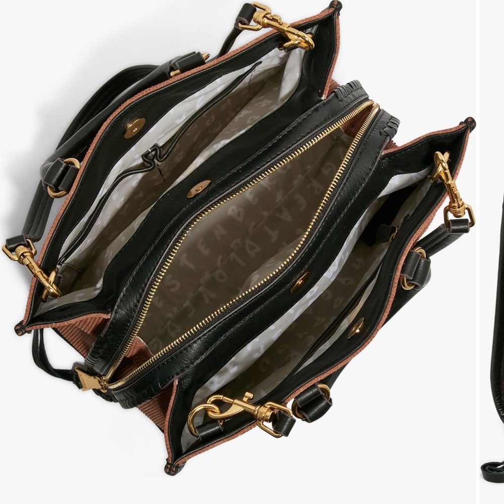Aimee Kestenberg Black and Brown Shoulder Bag